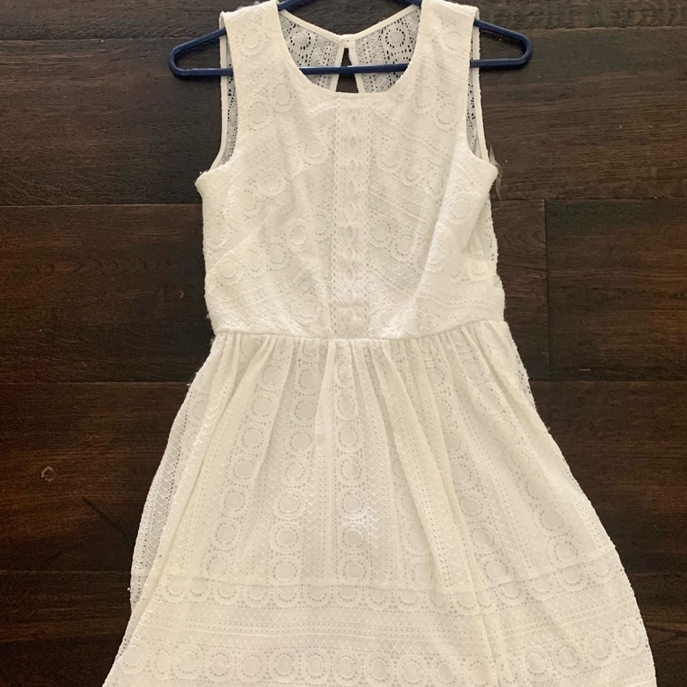 Altar’d State white lace dress with open back